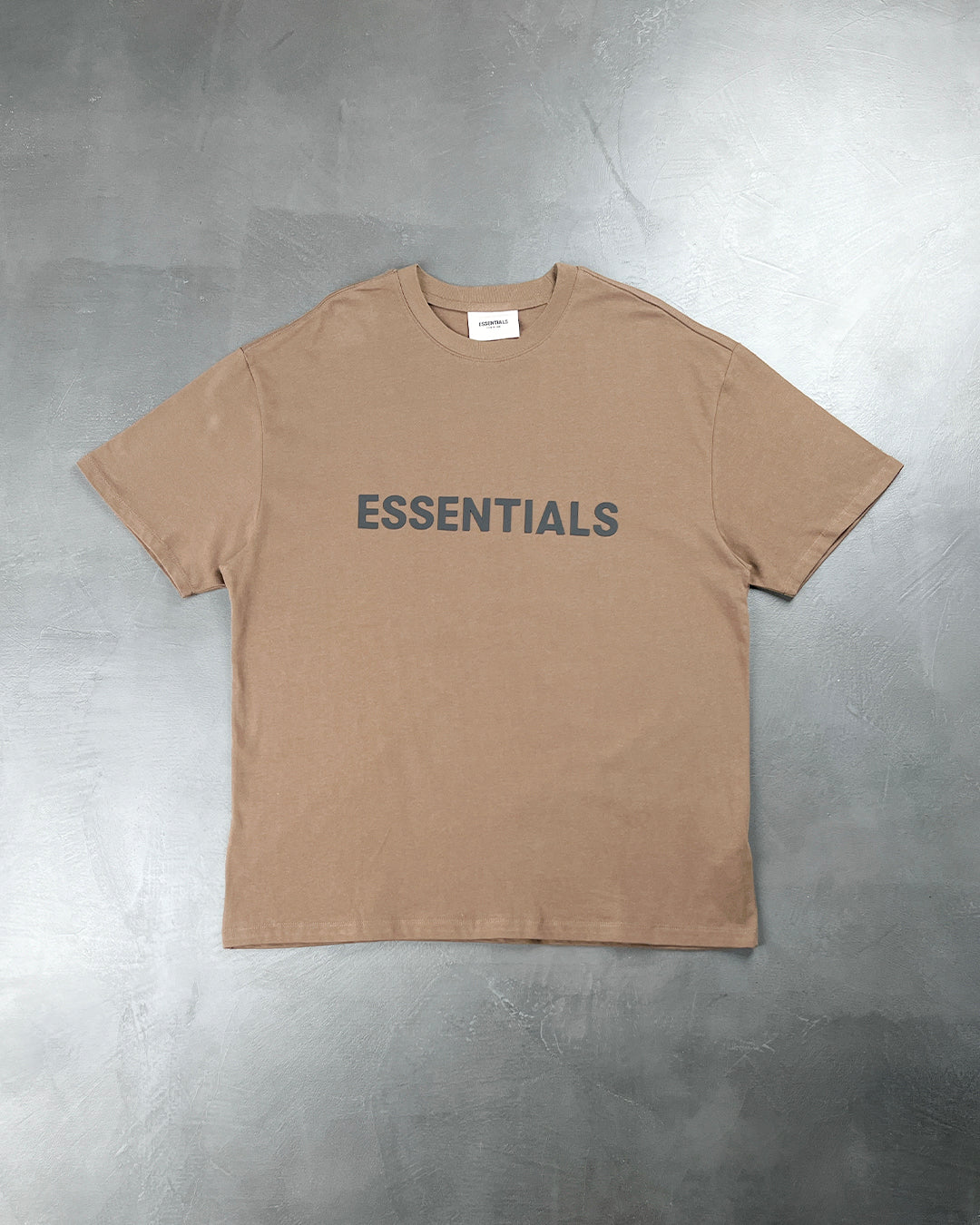 Fear Of God Essentials Front Logo T-Shirt Brown