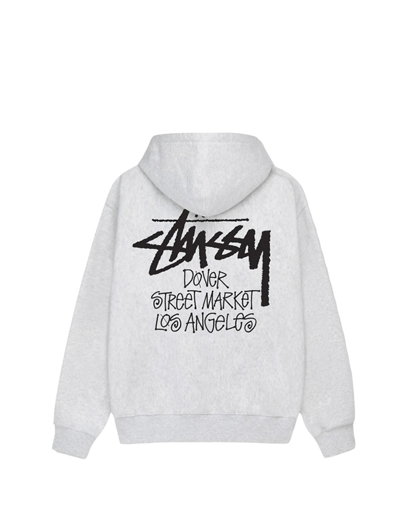 Stussy Stock DSM Los Angeles Zip Hoodie White