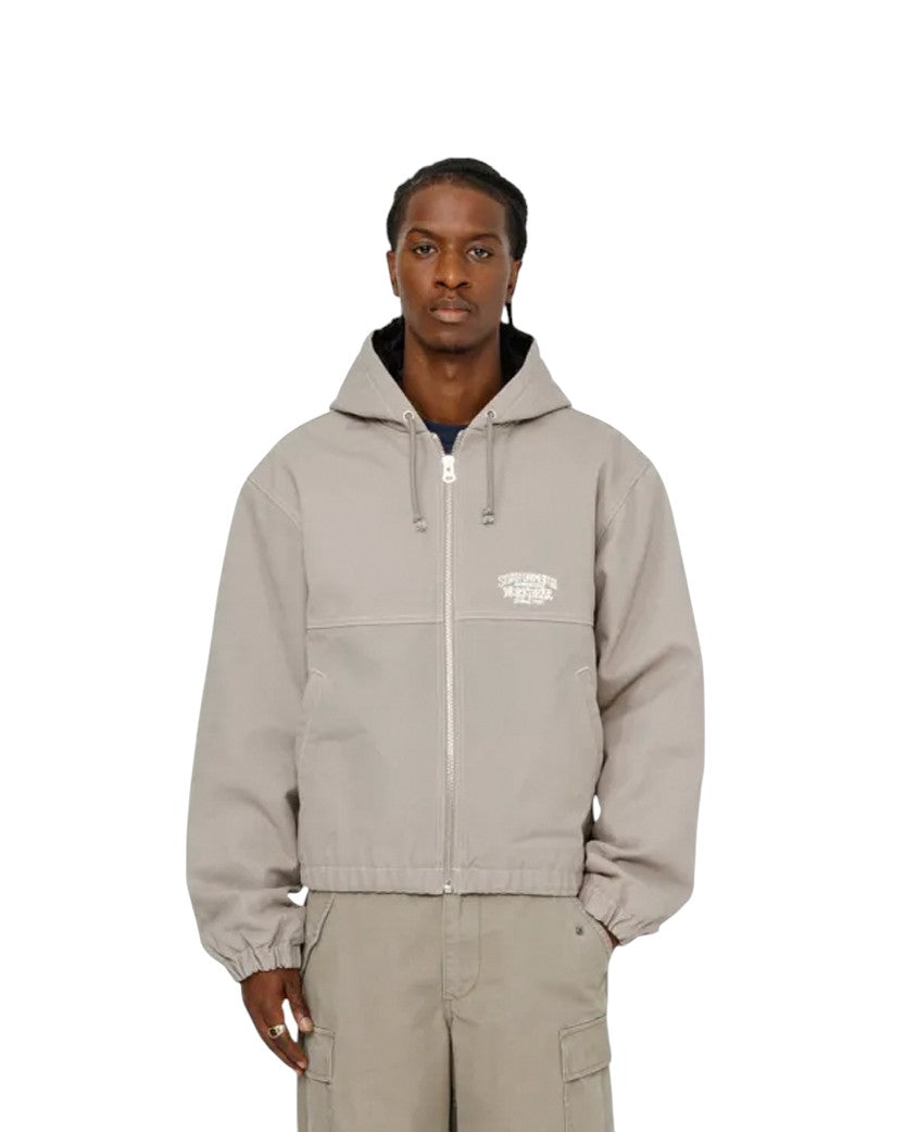 STUSSY Work Contrast Stitch Jacket Grey