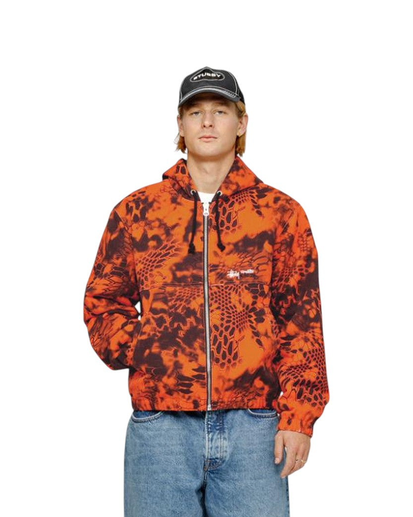 STUSSY Hooded Work Jacket Inferno