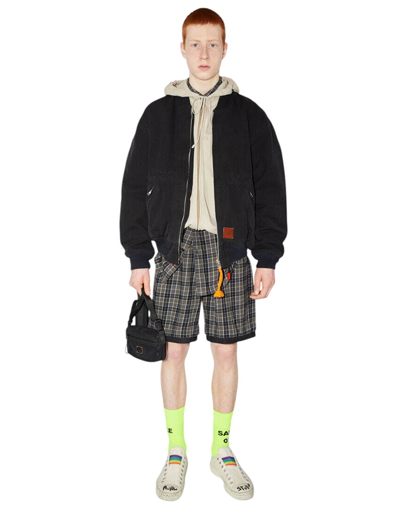 Acne Studios Cotton Bomber Jacket Black