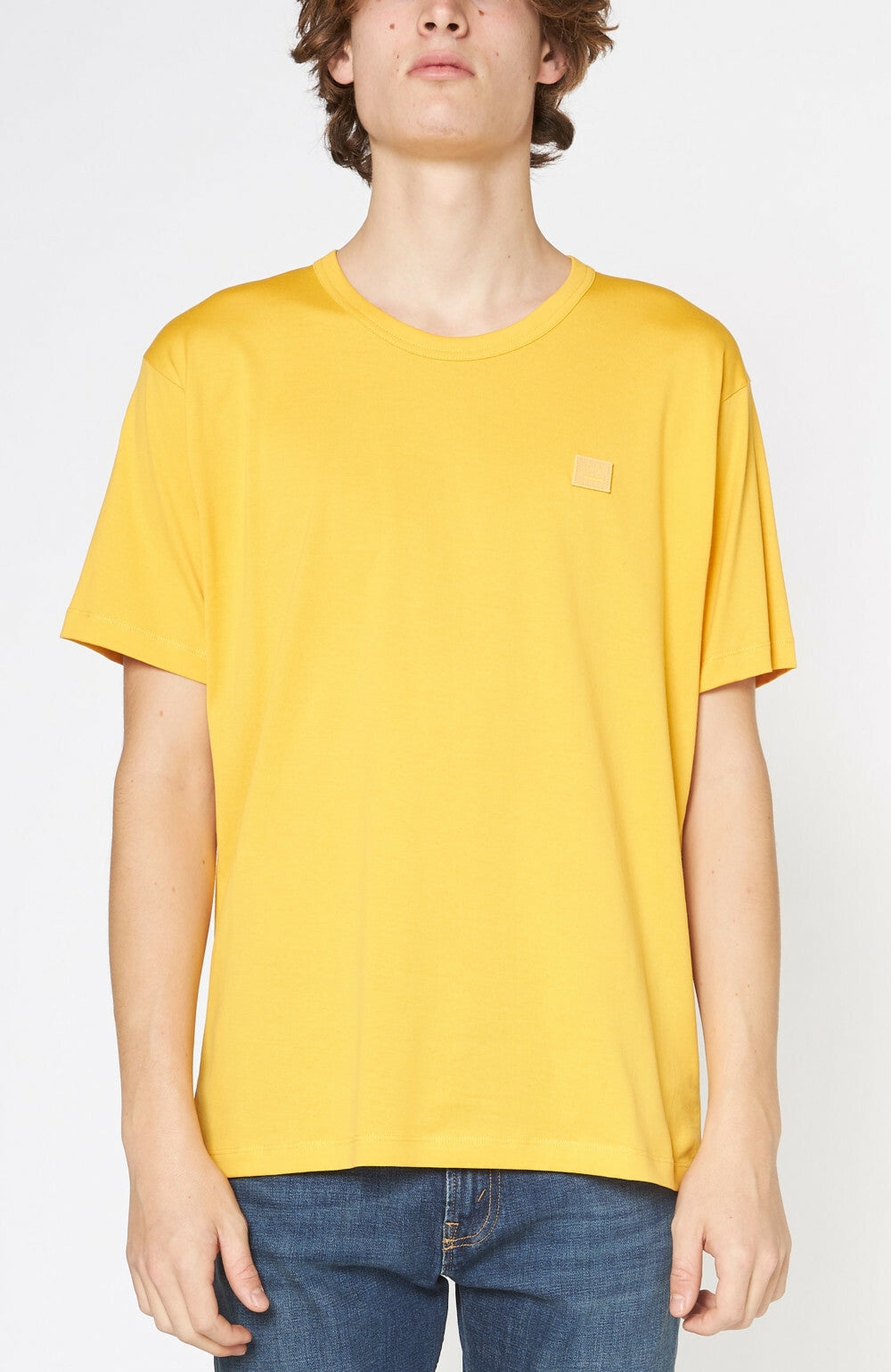 Acne Studios T-Shirt With Ellison Face Patch Yellow