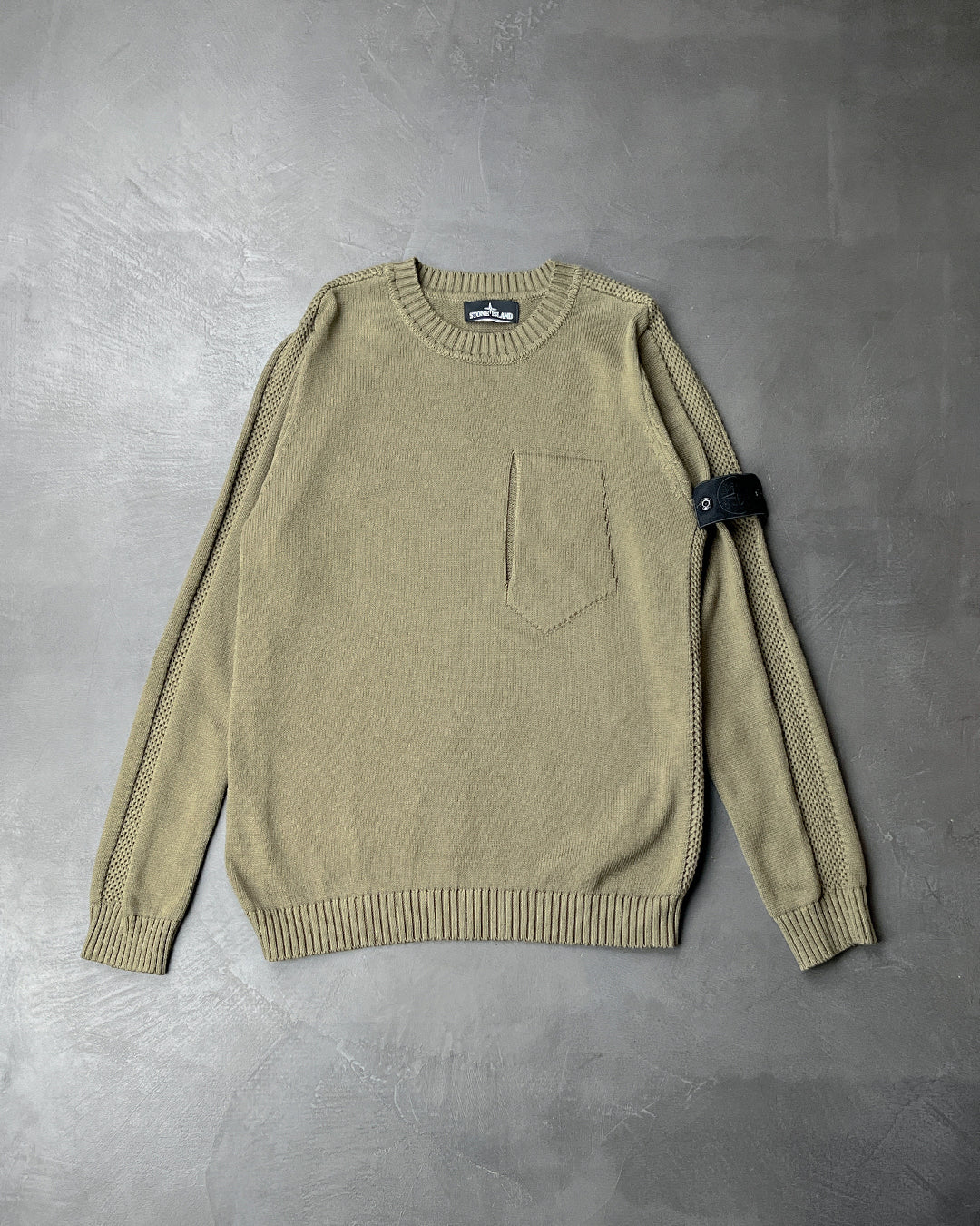 504A2 Crewneck Sweater Shadow Project Olive SI0126-OL
