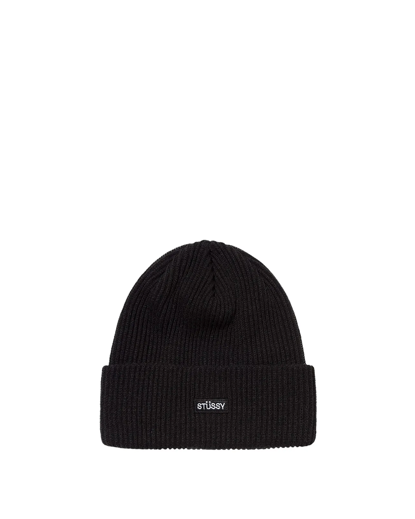 STUSSY Small Patch Watchcap Beanie Black