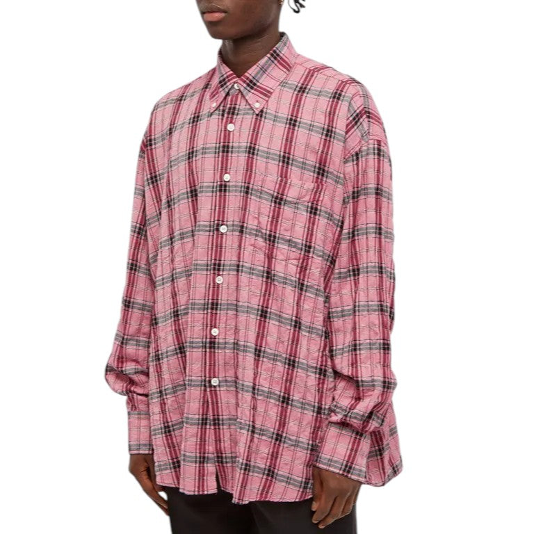 Our Legacy Checked Borrowed Shirt Pink/Green