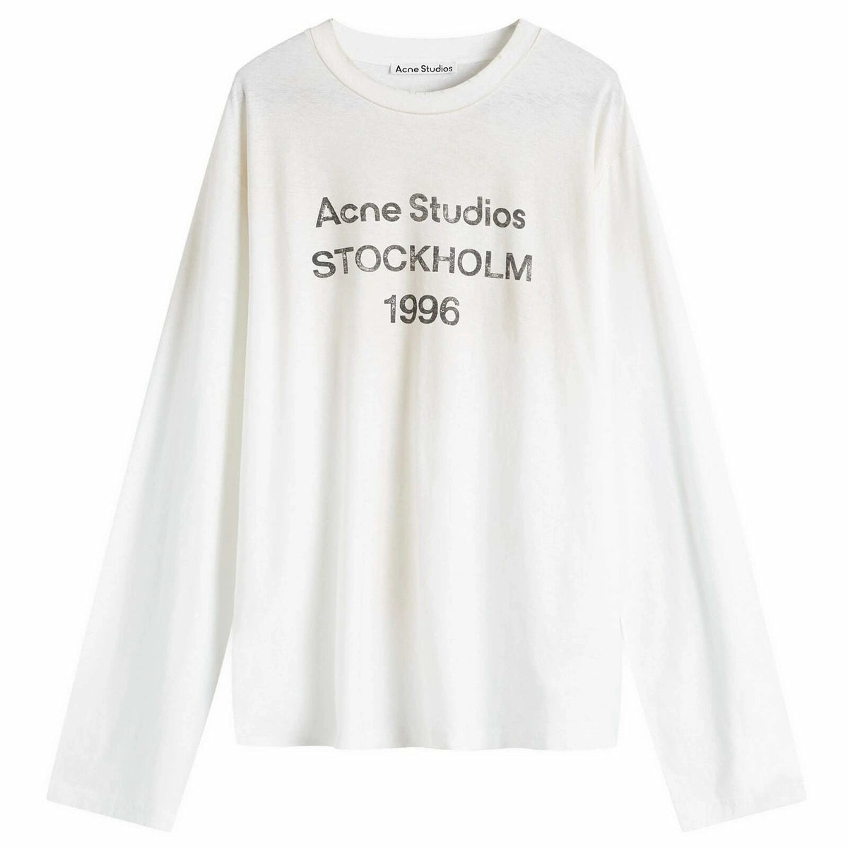 Лонгслів Acne Studios Stamp Logo Long Sleeve Dusty White Лонгслів Acne Studios Stamp Logo Long Sleeve Dusty White