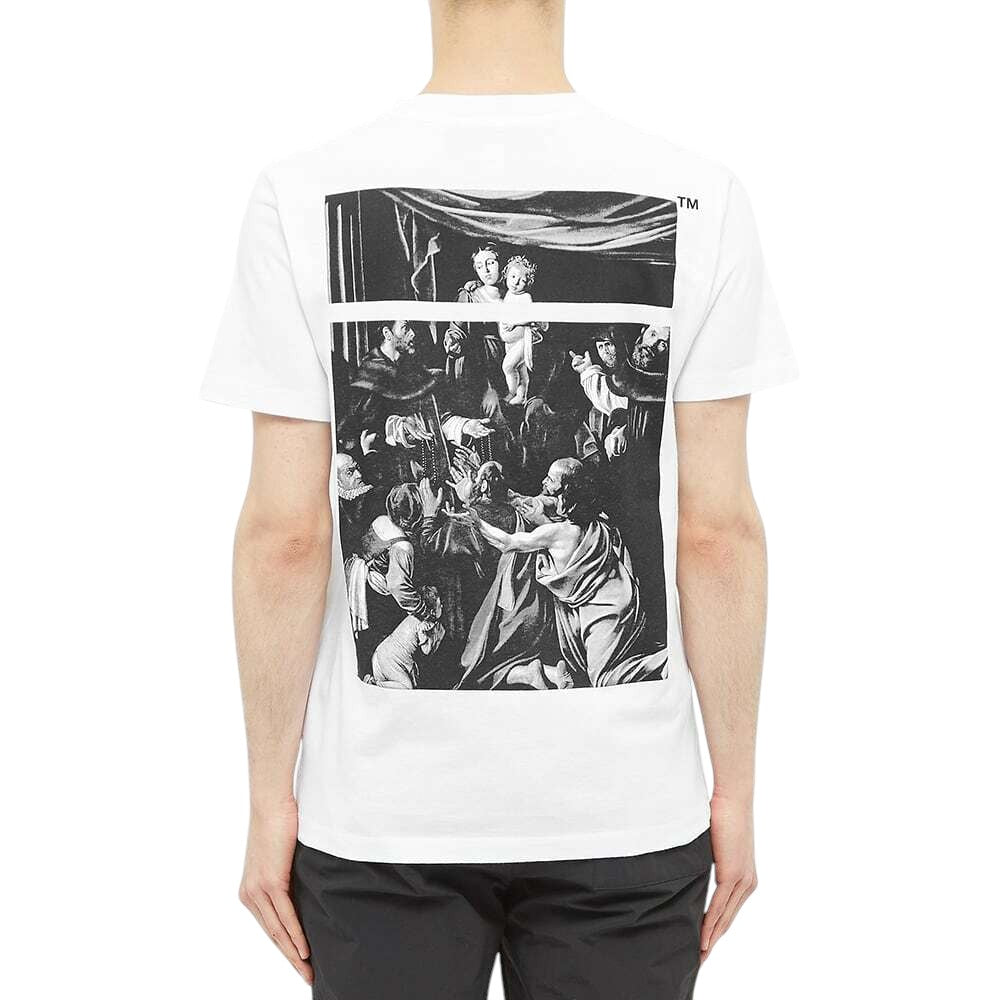 OFF-WHITE CARAVAGGIO SQUARE TEE SHIRT WHITE
