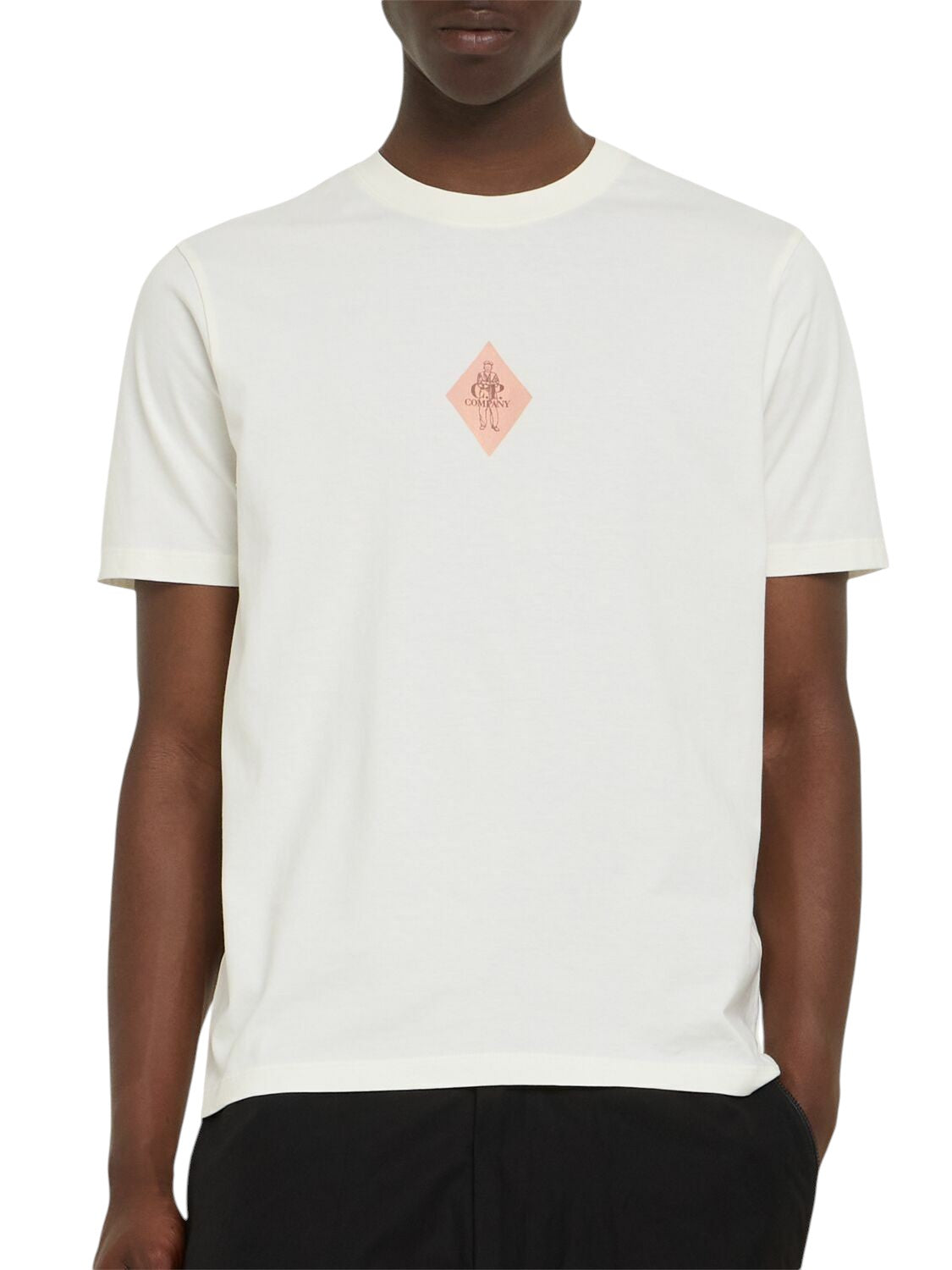 C.P. Company Jersey Front and Back Logo T-Shirt White