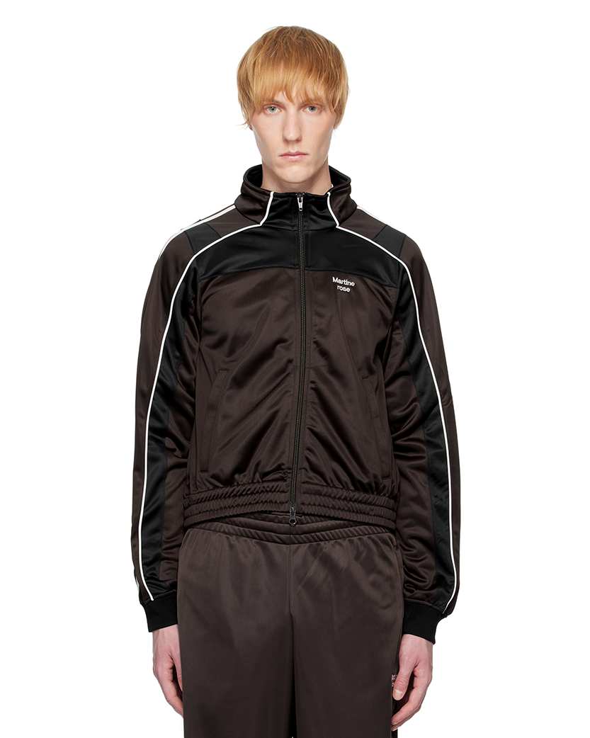 Martine Rose Shrunken Track Jacket Brown