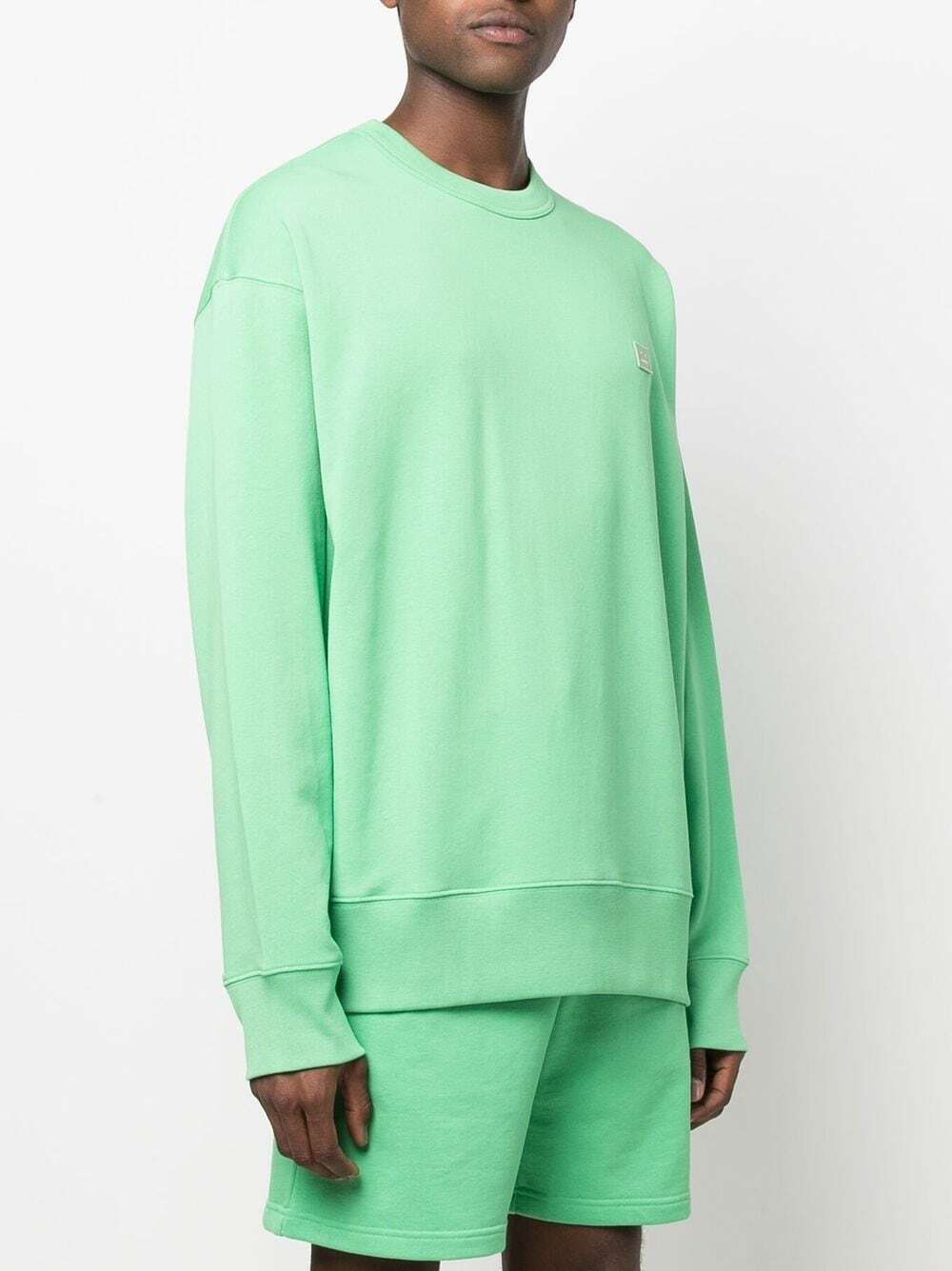 Acne Studios Face Patch Crewneck Sweatshirt Green