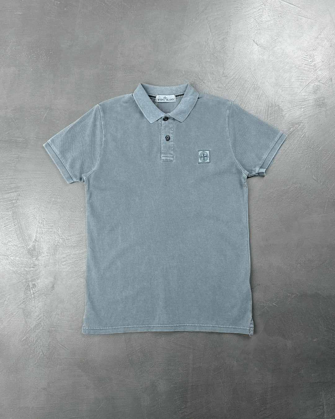 22S67 Pigment Dyed Polo Shirt Grey SI161-GY