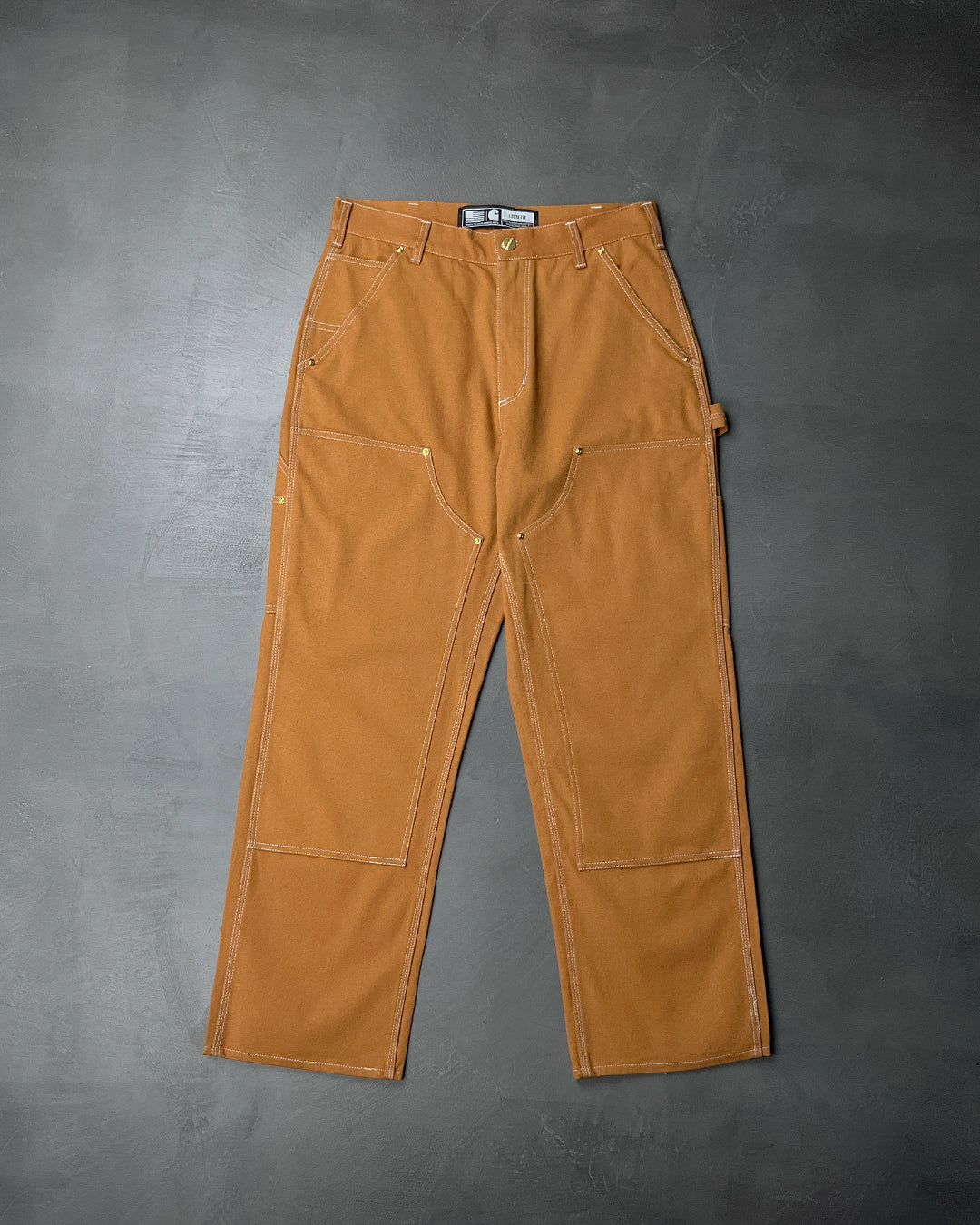 Carhartt WIP B136 Carhartt Double Front Dungarees Brown