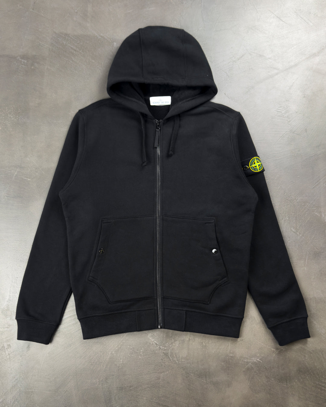61620 Full-Zipper Hooded Sweatshirt Black SI0130-BK