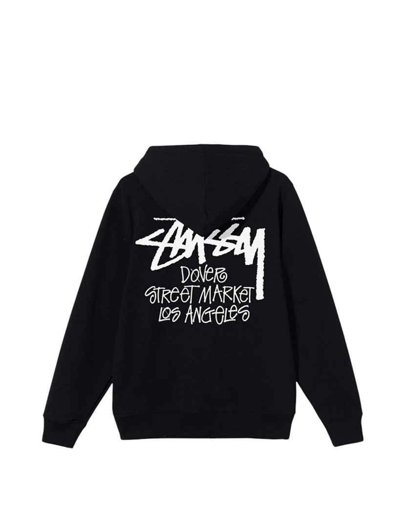 Stussy Stock DSM Los Angeles Zip Hoodie Black