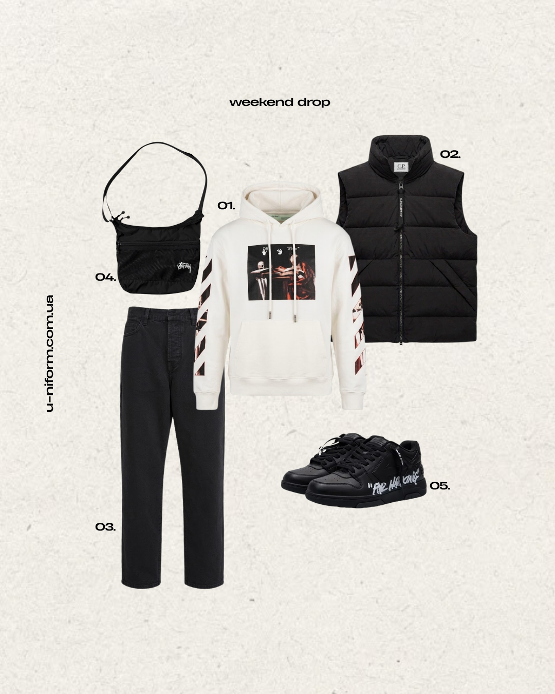Off-White · C.P. Company · Stüssy