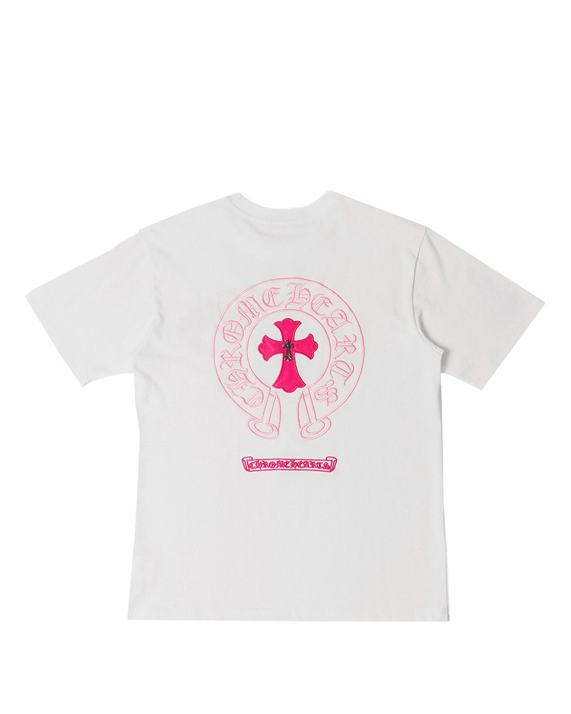 Футболка Chrome Hearts T-Shirt White With Pink Logo CH109-WT - UNIFORM