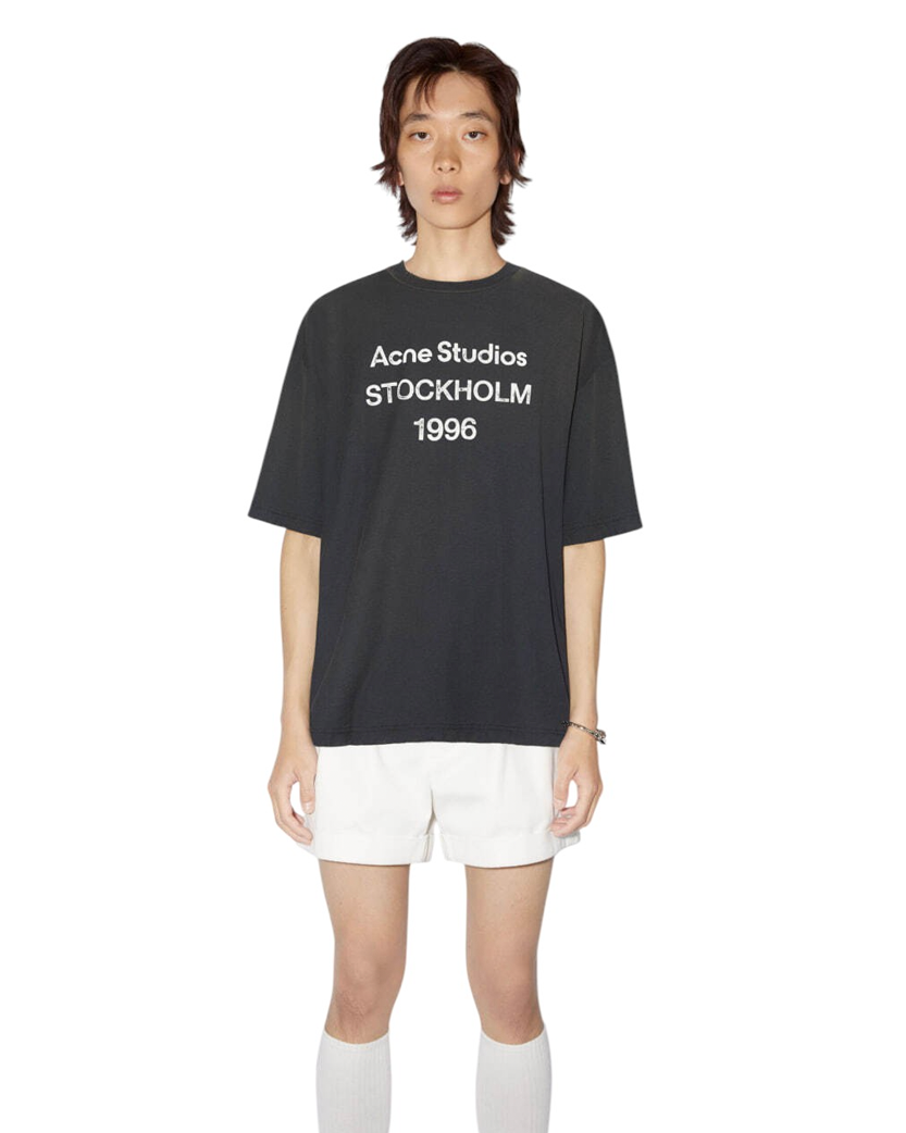 Acne Studios Logo Stamp T-Shirt Faded Black