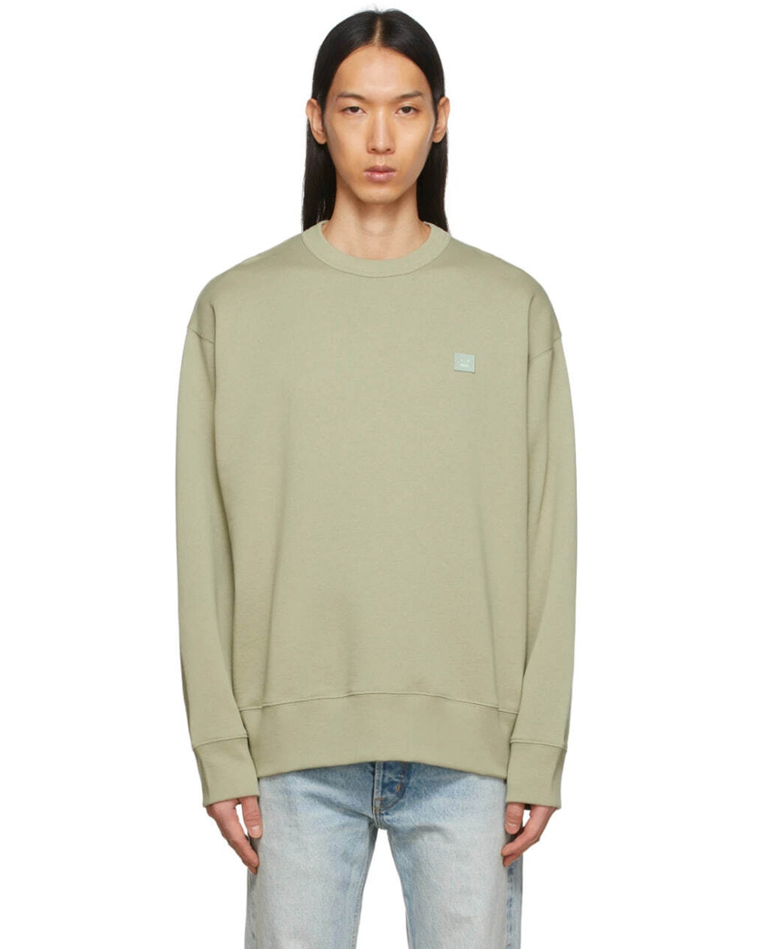 Acne Studios Crewneck Sweatshirt Olive Green
