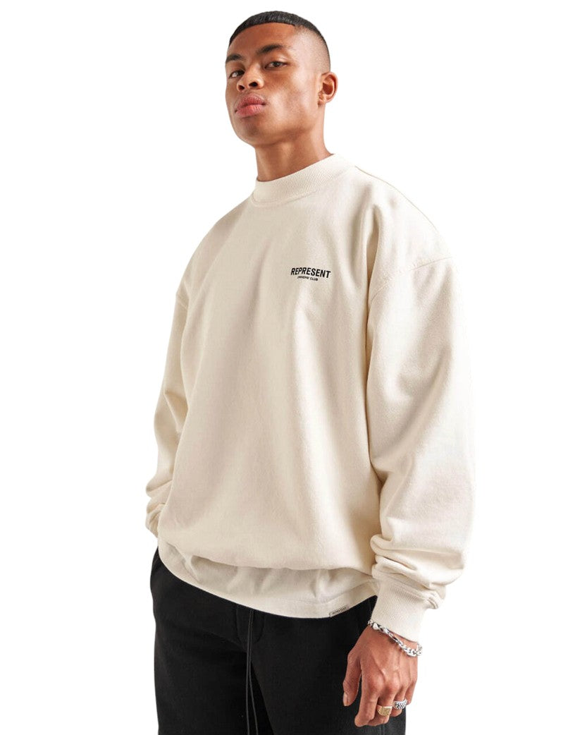 REPRESENT OWNERS CLUB SWEATER FLAT WHITE