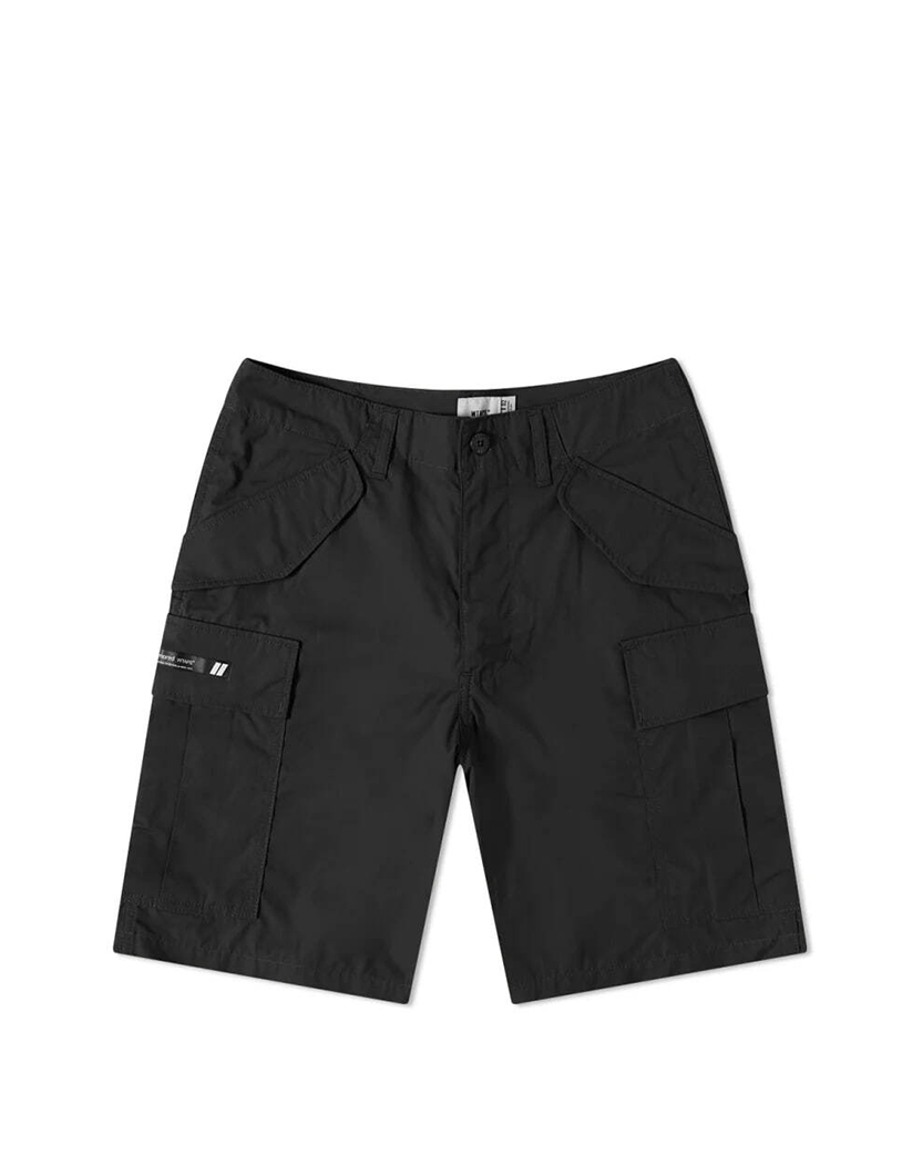 WTAPS Cape Satin Cargo Shorts Black