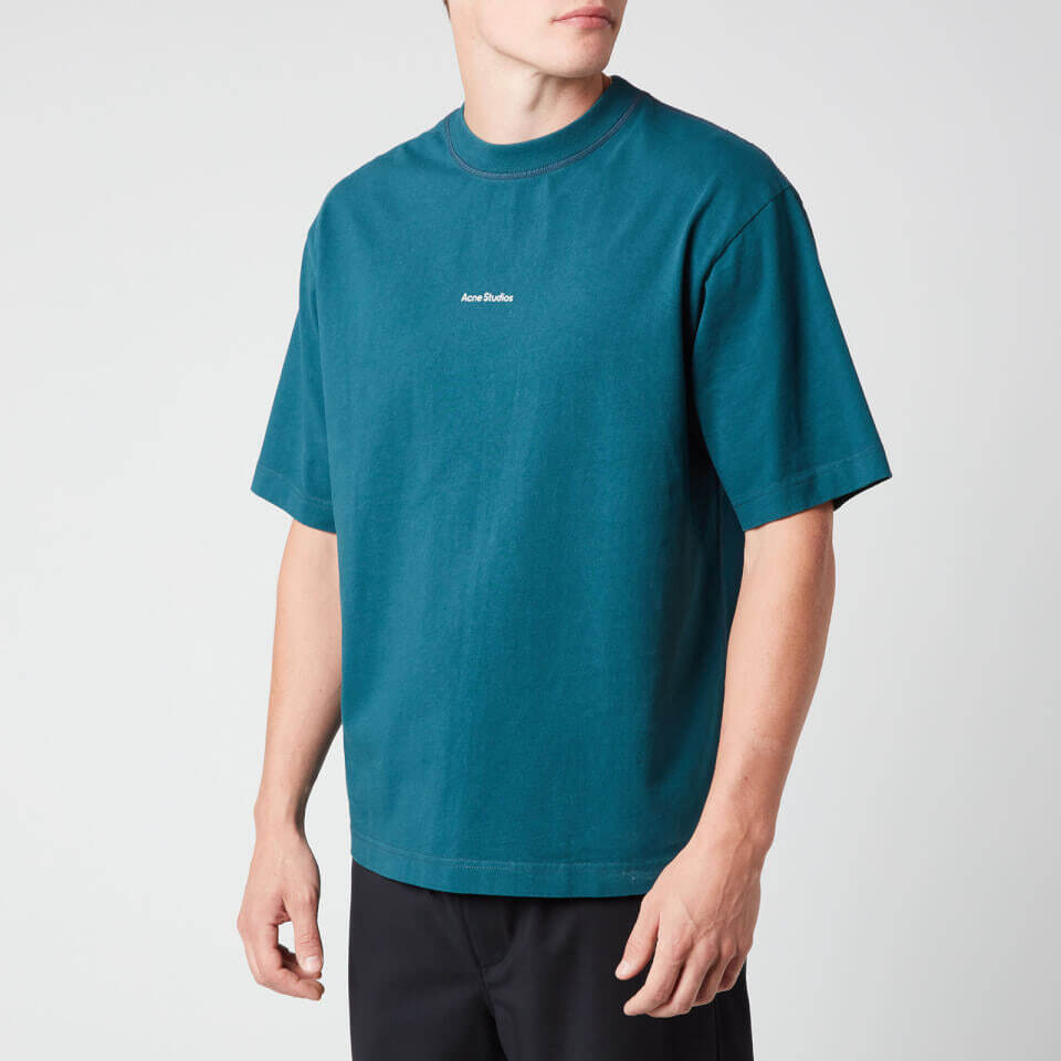 Acne Studios Logo cotton jersey T-shirt Deep Petrol