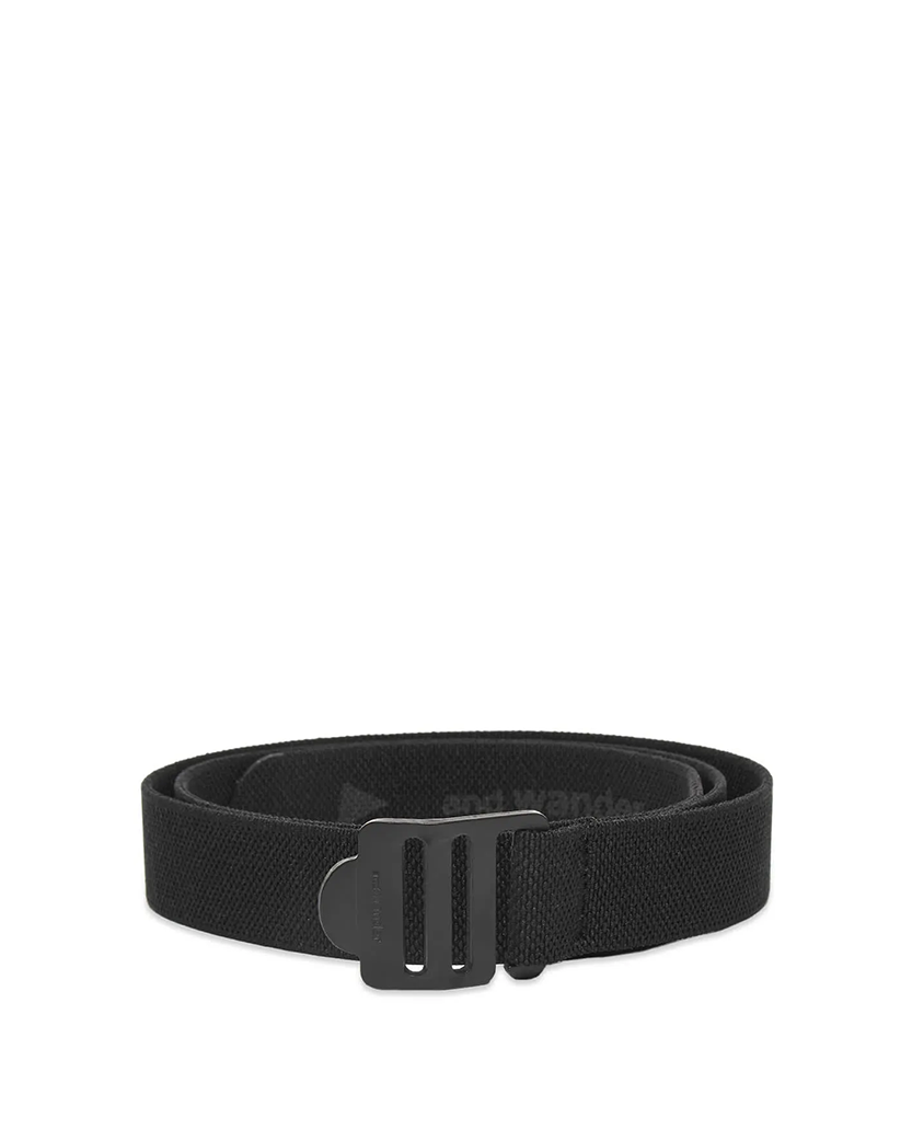 And Wander Stretch Tape Belt Black