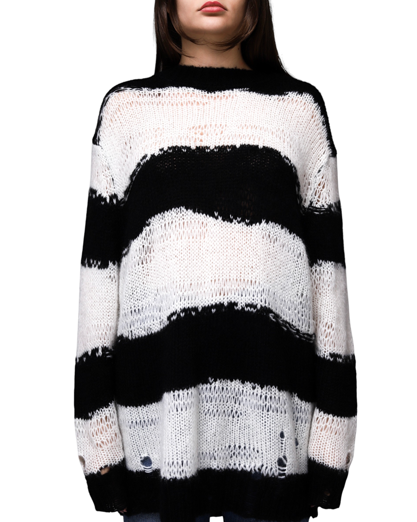 Acne Studios Kantonia Striped Sweater Black/Grey