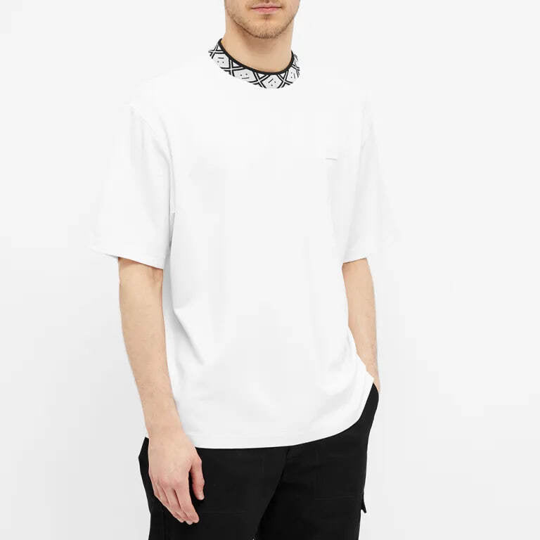 Acne Studios Eternal Rib Face Tee Optic White