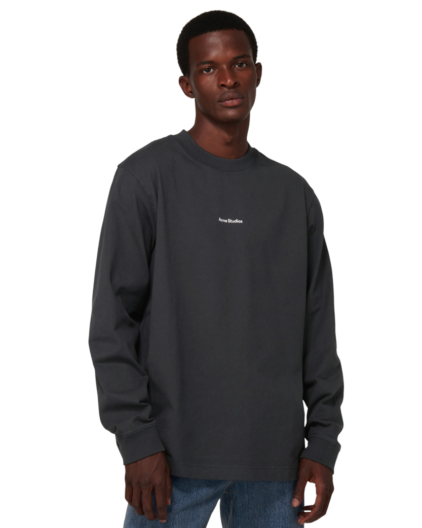 Acne Studios Erwin Long Sleeve Stamp Tee Black