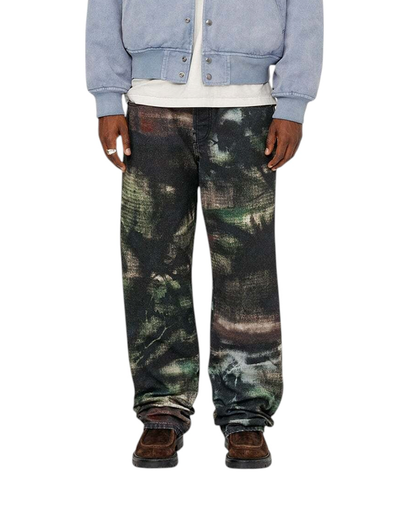 STUSSY Big Ol' Jeans Stenpat Camo Fortine