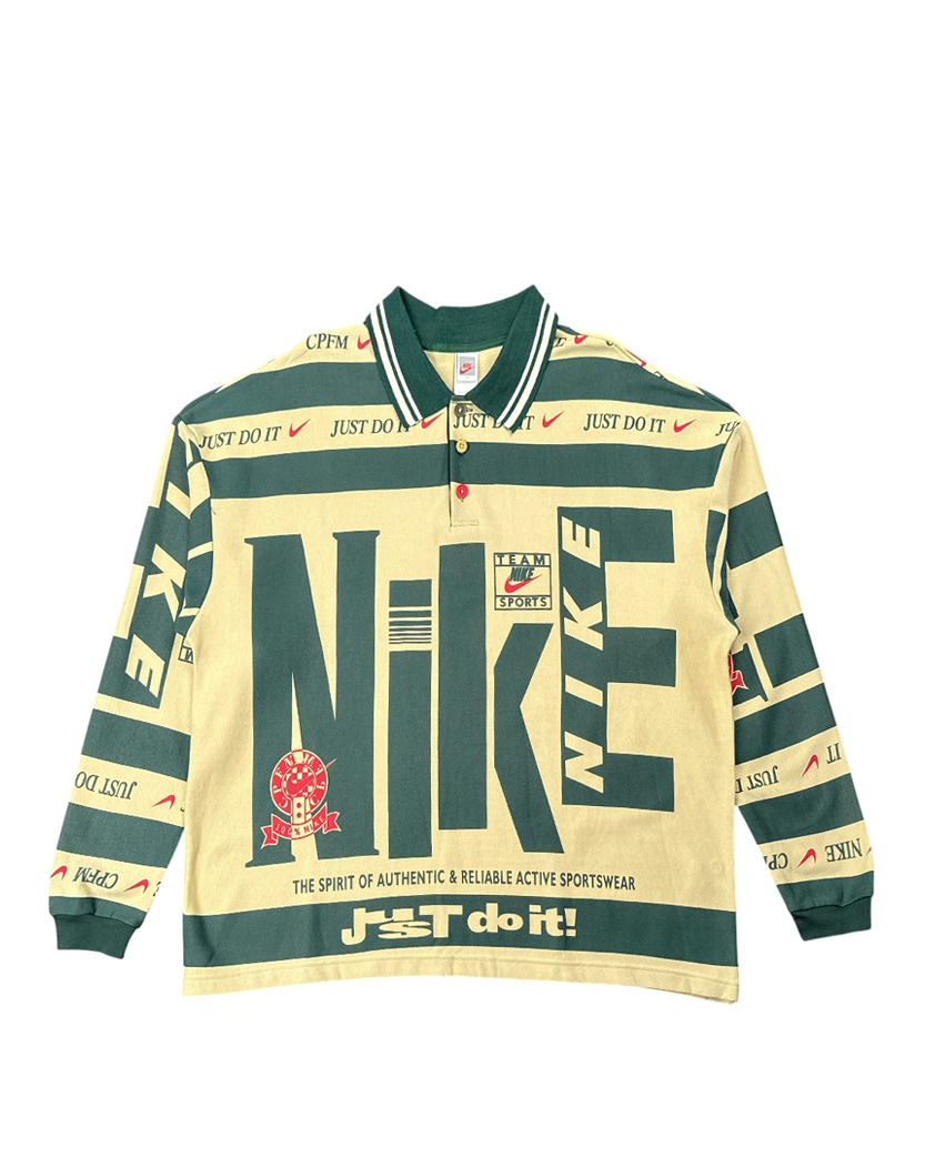 Nike x Cactus Plant Flea Market Go Flea Long-Sleeved Polo Logo Khaki