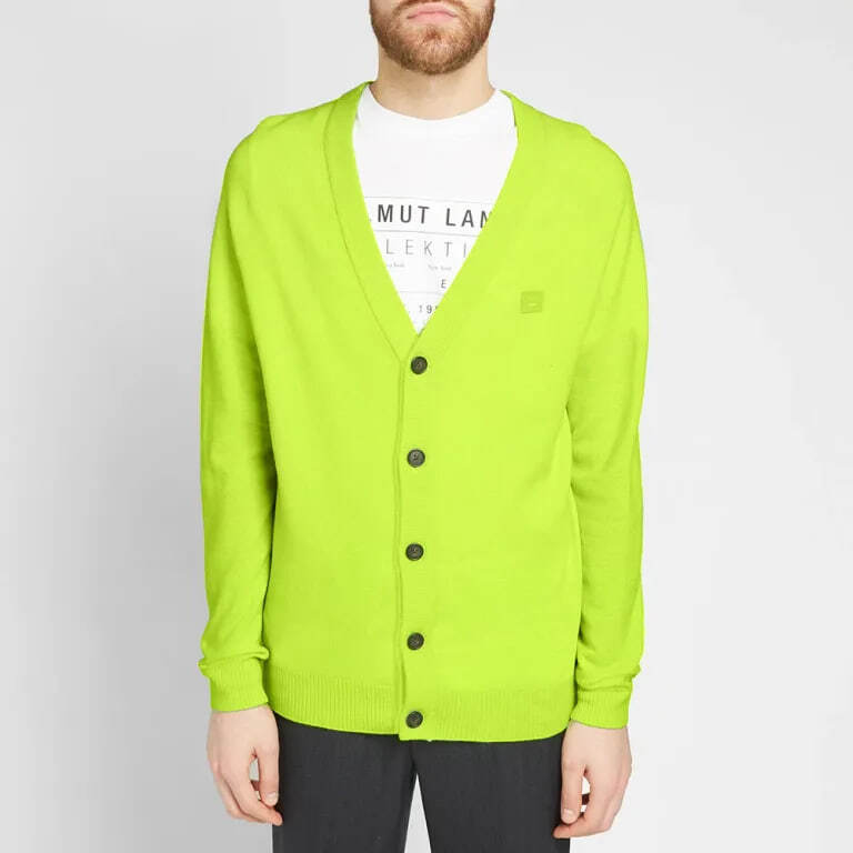 Acne Studios Keve Cardigan Lime Green