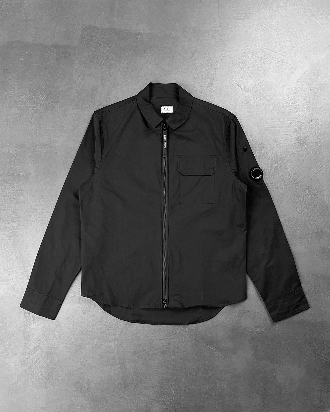 C.P. Company Logo-Appliqued Cotton-Gabardine Jacket Black