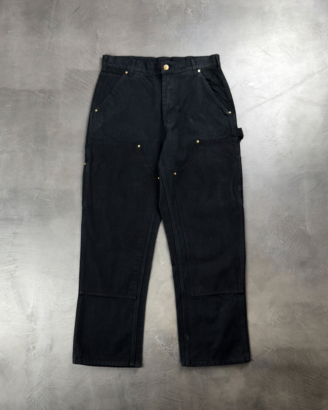 Carhartt WIP B136 Carhartt Double Front Dungarees Black