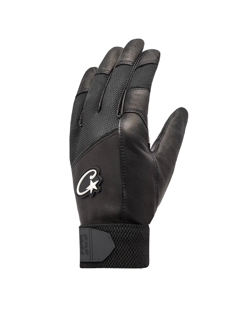 corteizレザーグローブ 黒 Рукавиці Corteiz Leather Gloves Black - UNIFORM
