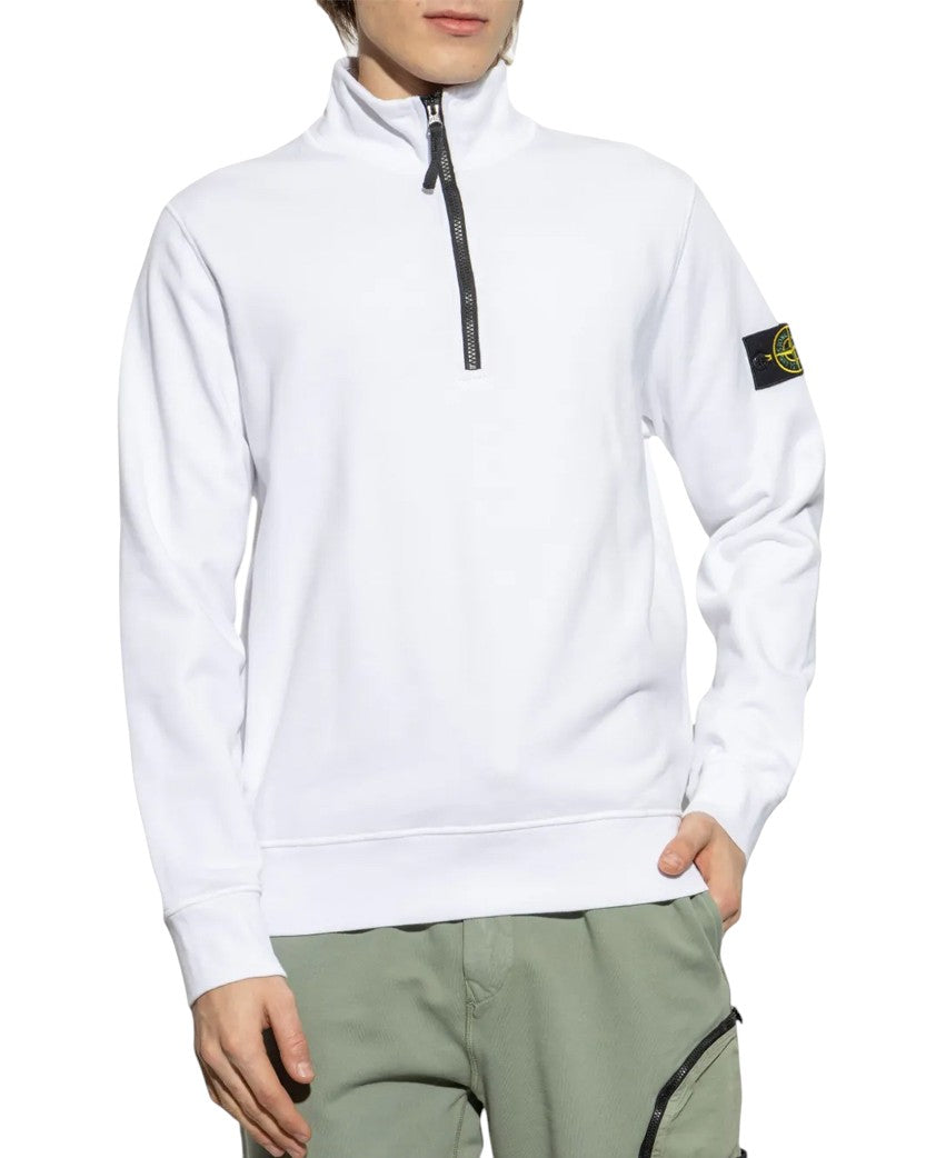 62720 Half-Zip Sweatshirt White SI0219-WT