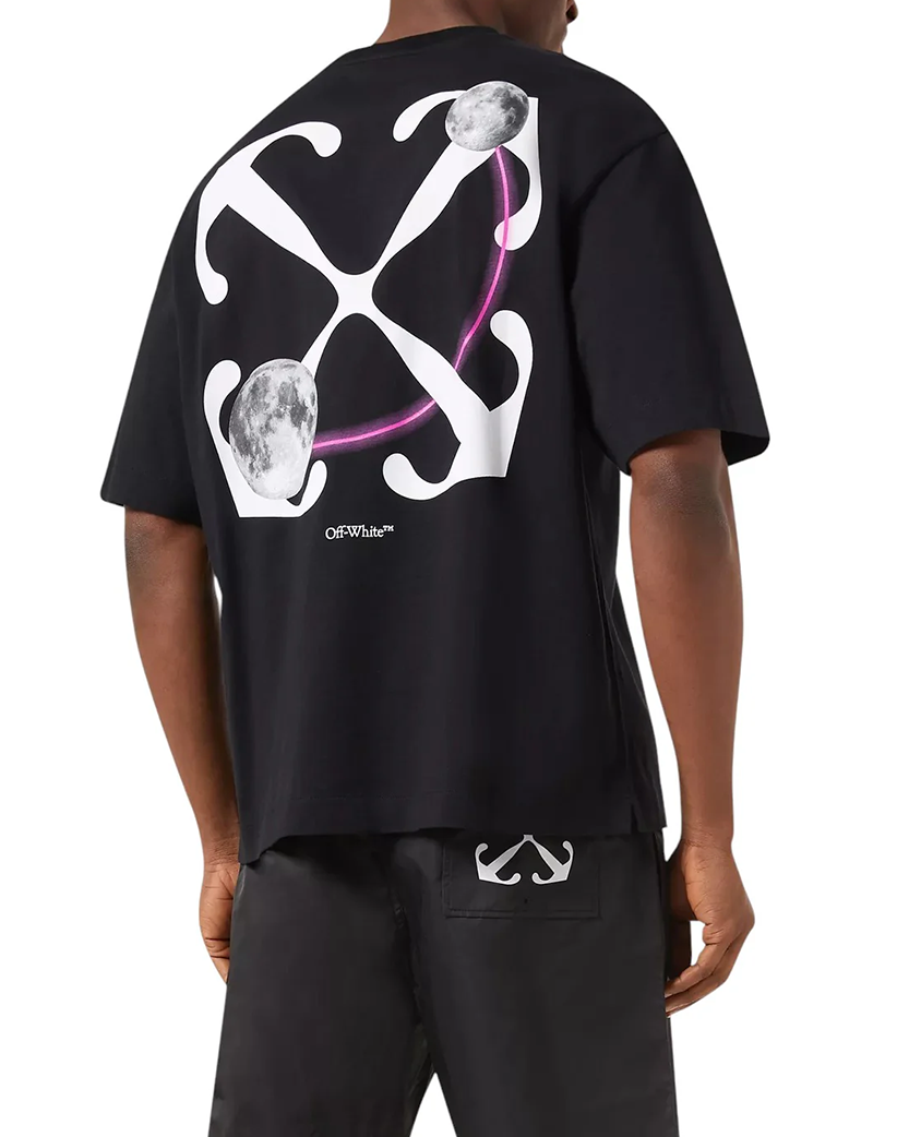 Off-White Double Moon Arrow Skate T-Shirt Black