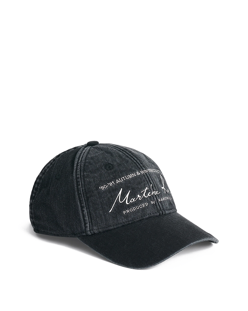 Martine Rose Signature Cap Washed Black