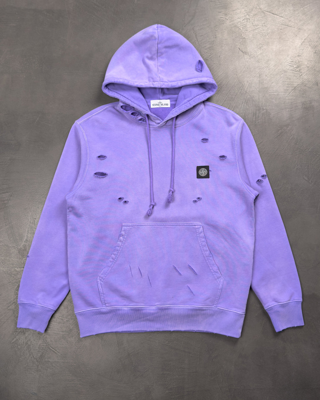 Stone Island Vintage Hole Hoodie Purple SI0213-PR