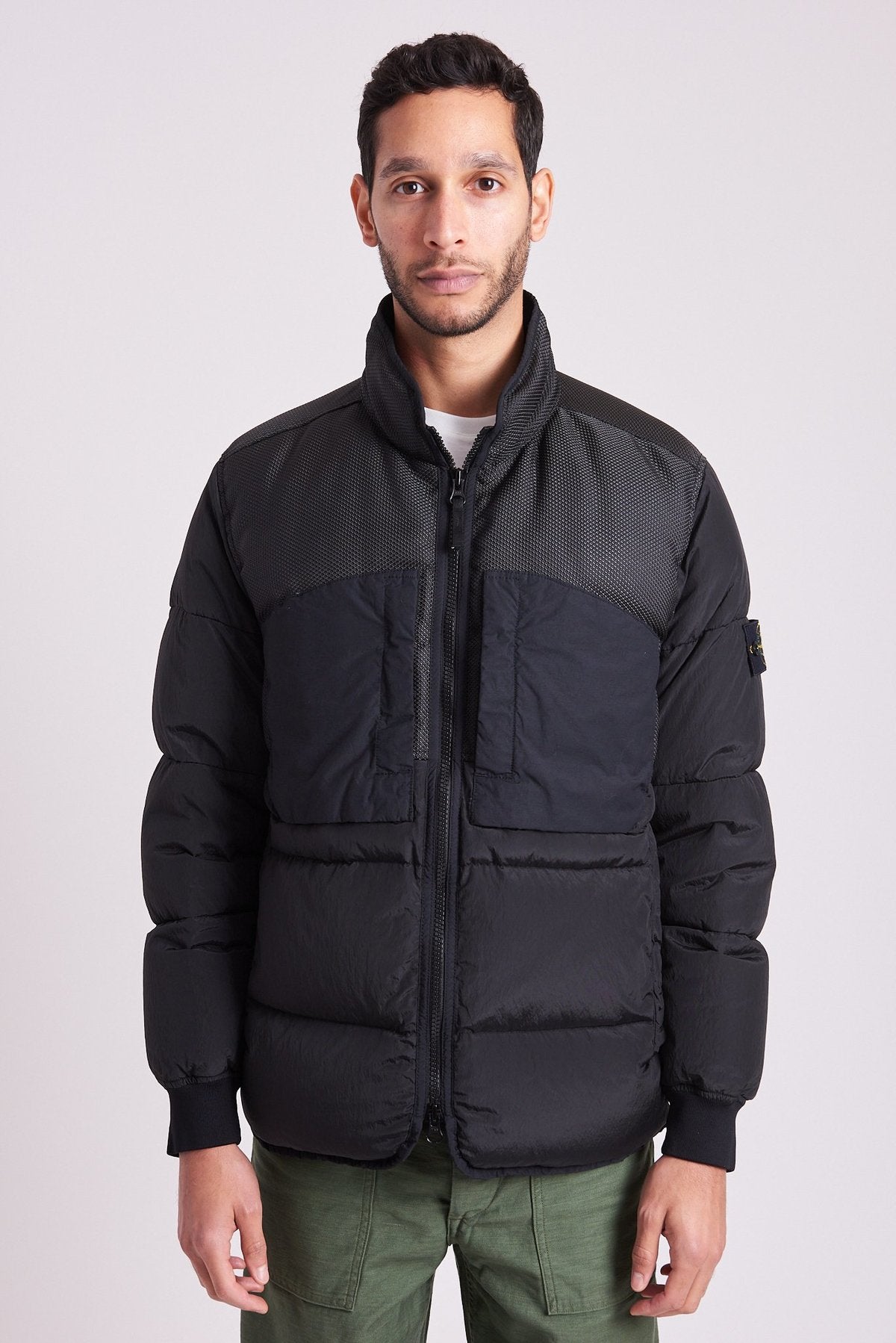 42840 Nylon Mix Down-TC Jacket Black SI0240-BK