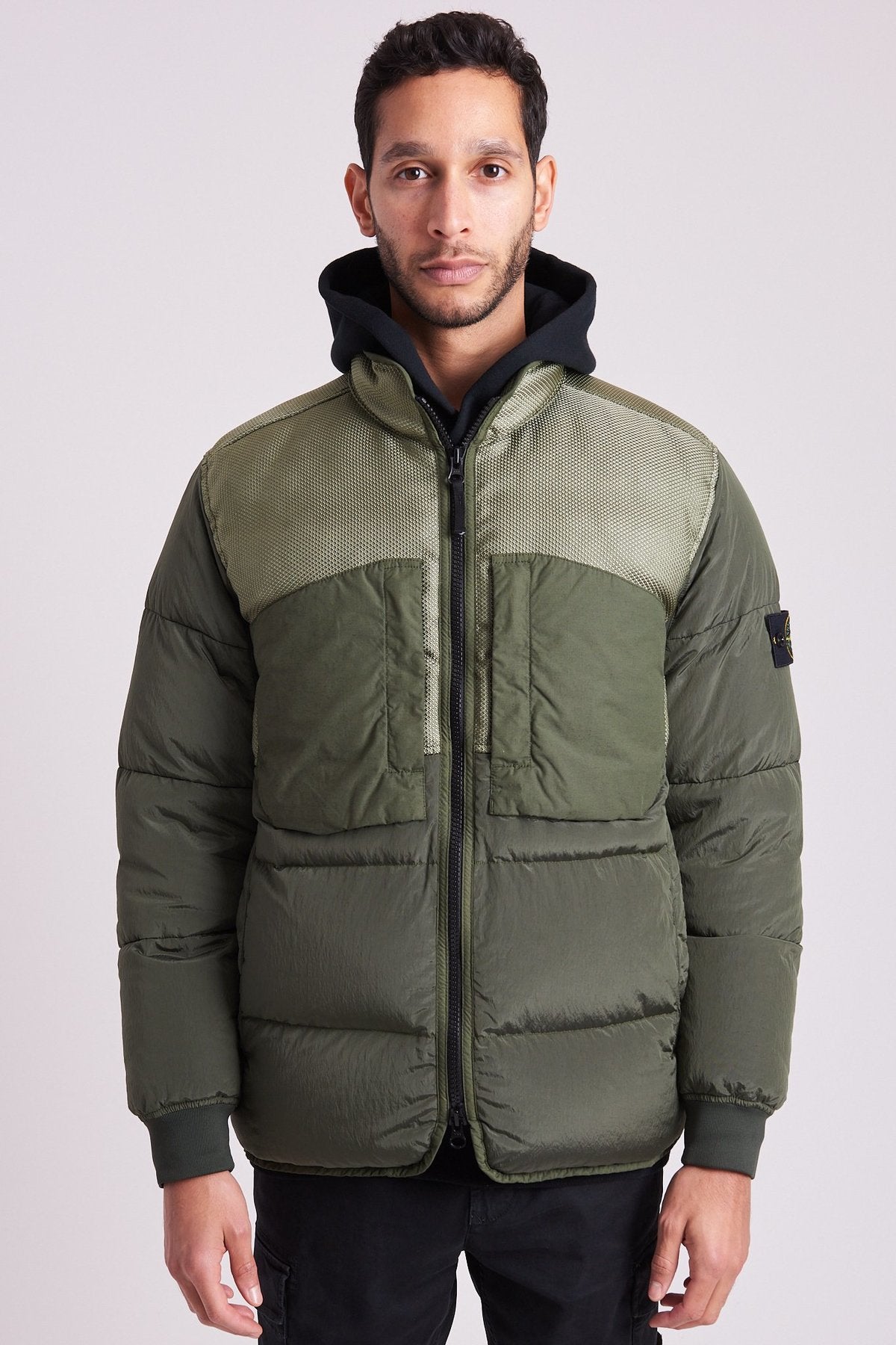 42840 Nylon Mix Down-TC Jacket Olive SI0240-OL