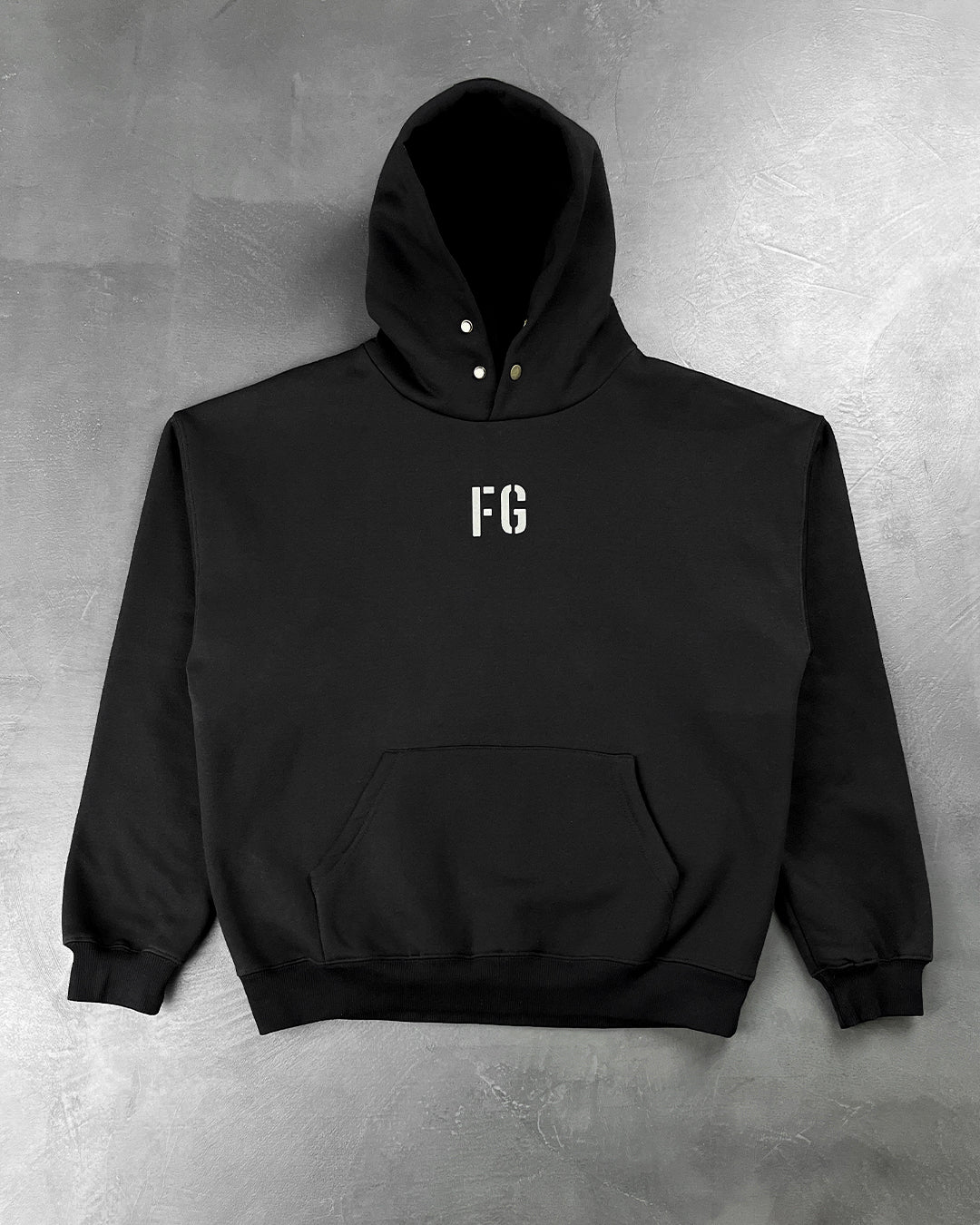 Fear Of God "FG" Vintage Hoodie Concrete Black