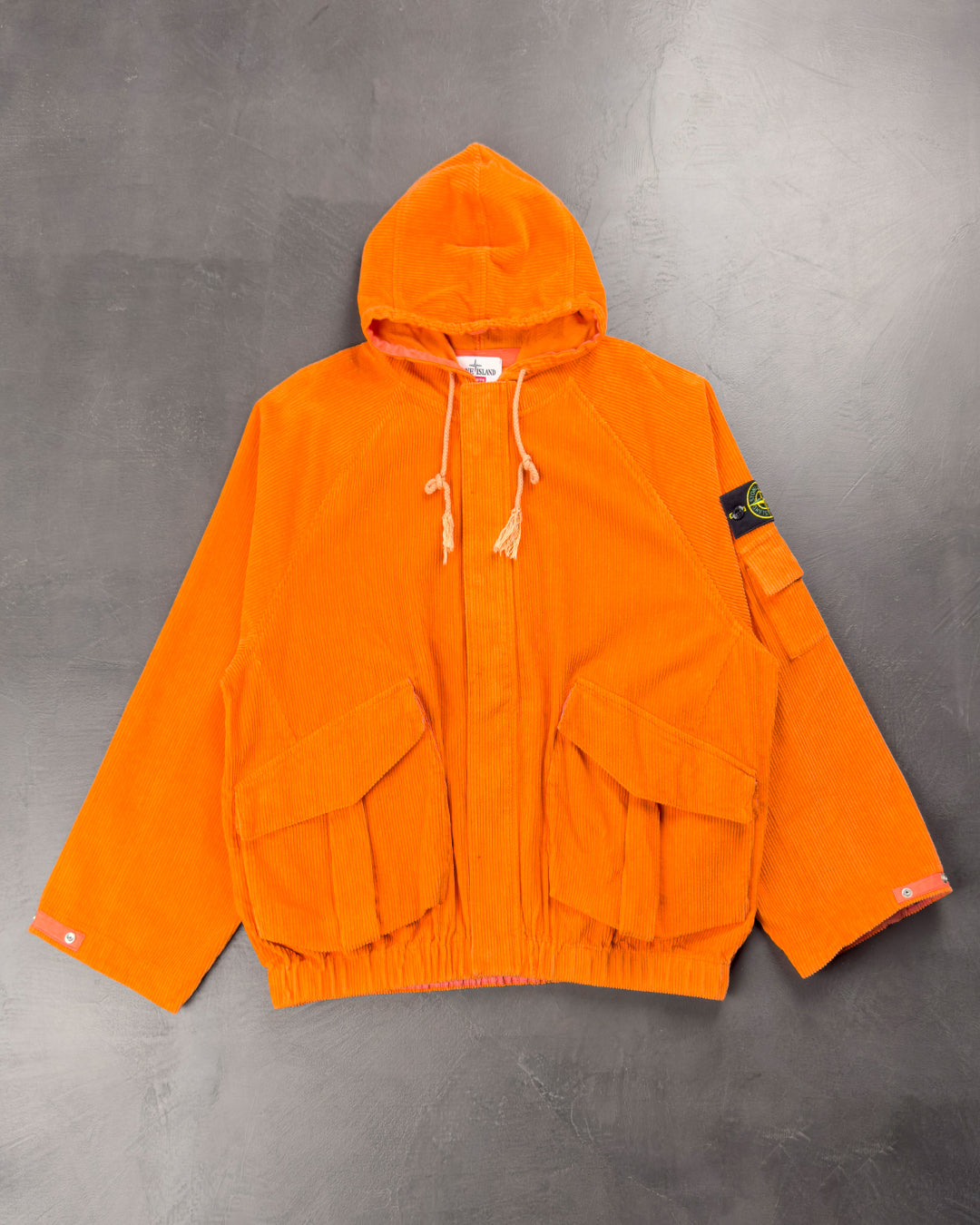 Stone Island x Supreme 402S4 CORDUROY 500 Orange