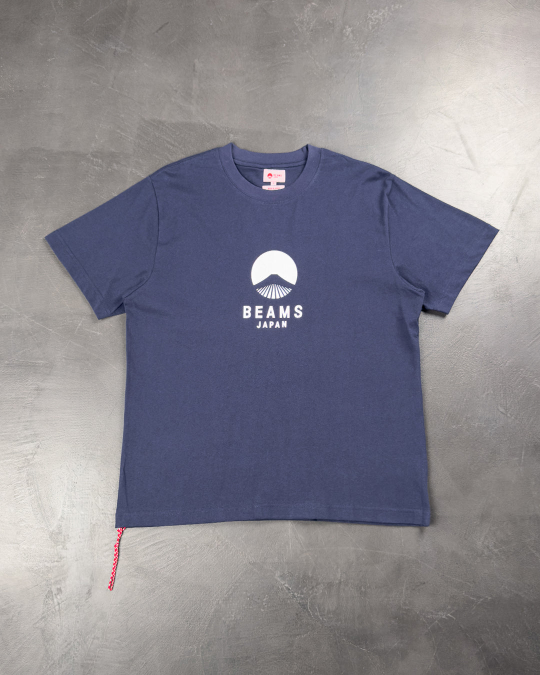 Beams Logo Red Rope Tee Navy