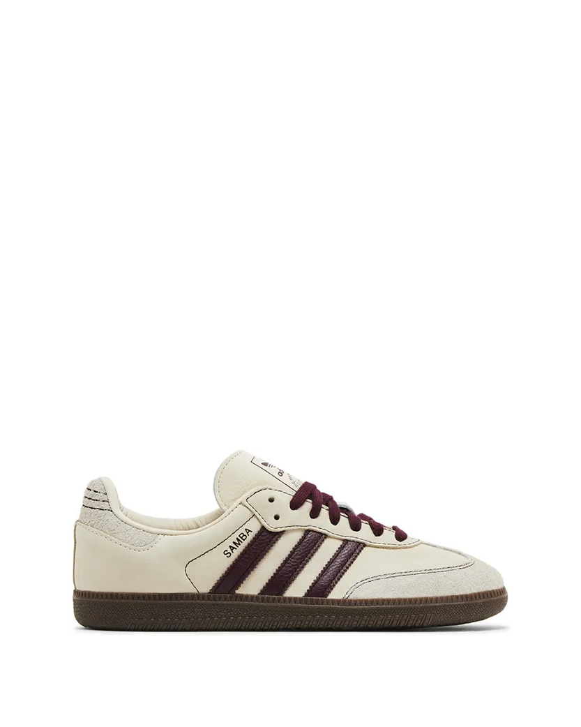 Adidas Wmns Samba OG 'Wonder White Maroon'