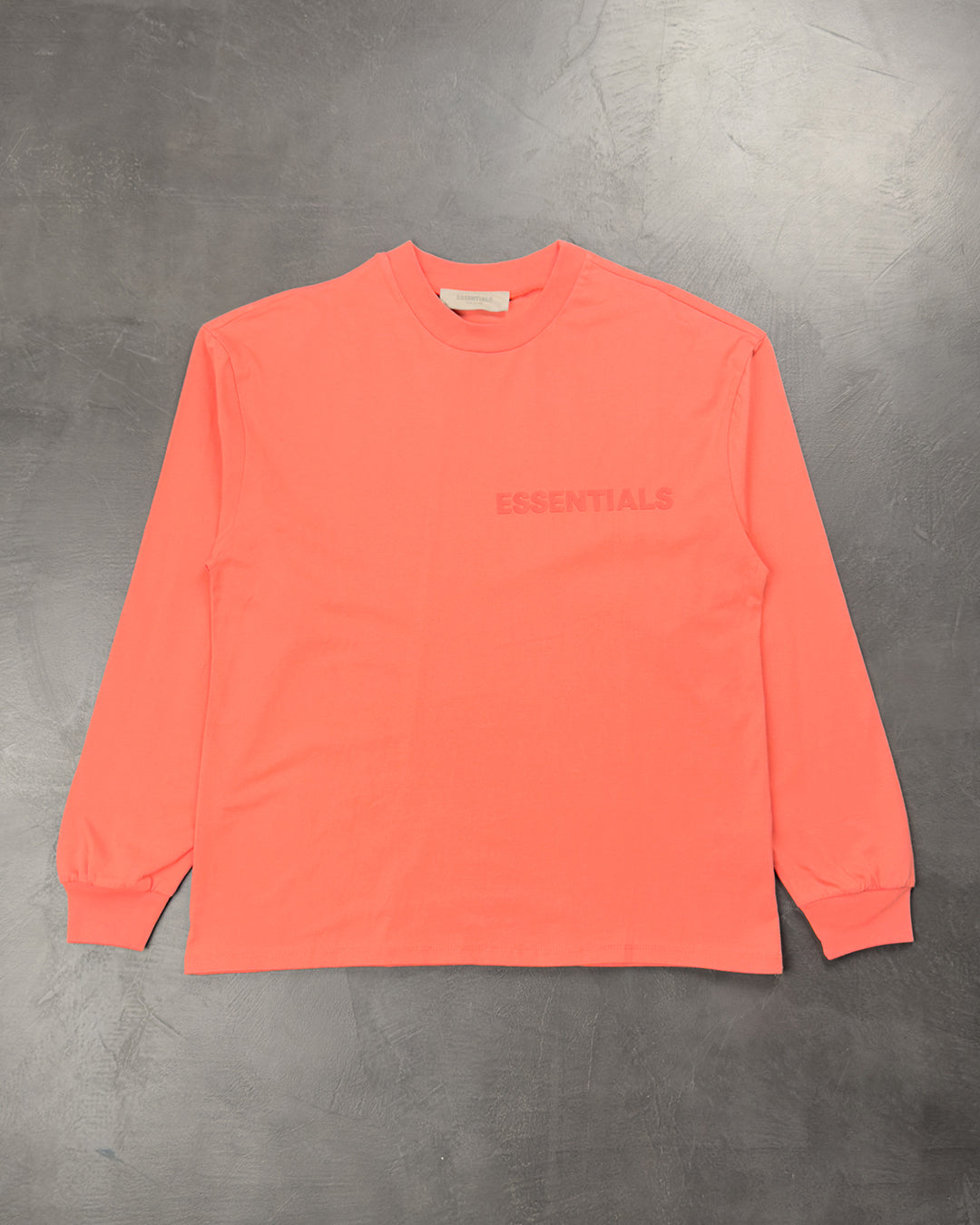 Fear Of God Essentials Cotton Jersey Long Sleeve Coral