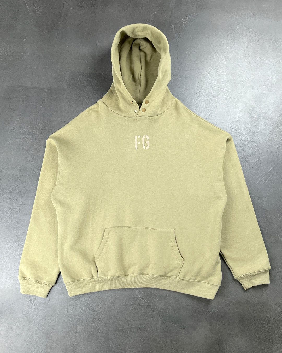 Fear Of God "FG" Vintage Hoodie Concrete Olive