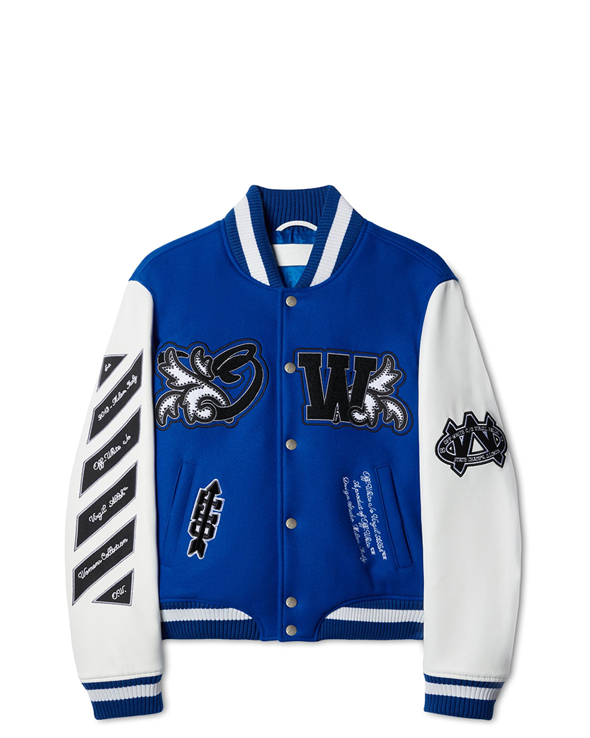 Off-White Royal Varsity Jacket Blue