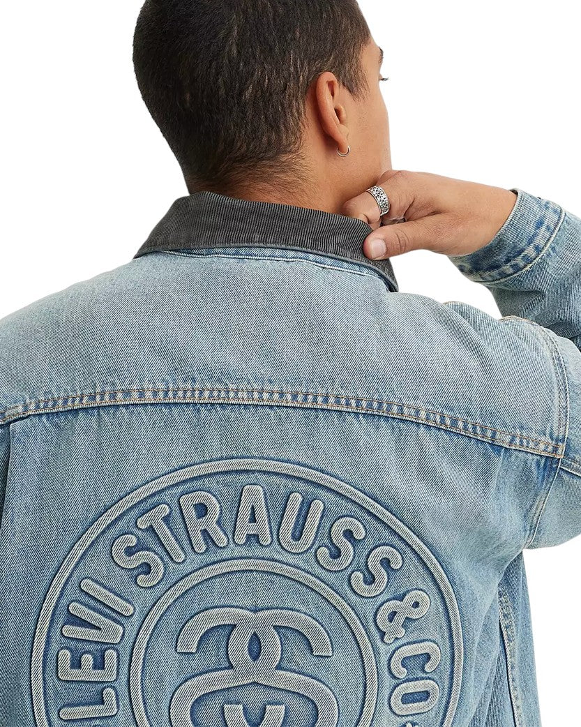 STUSSY & Levi's Embossed Trucker Jacket - UNIFORM