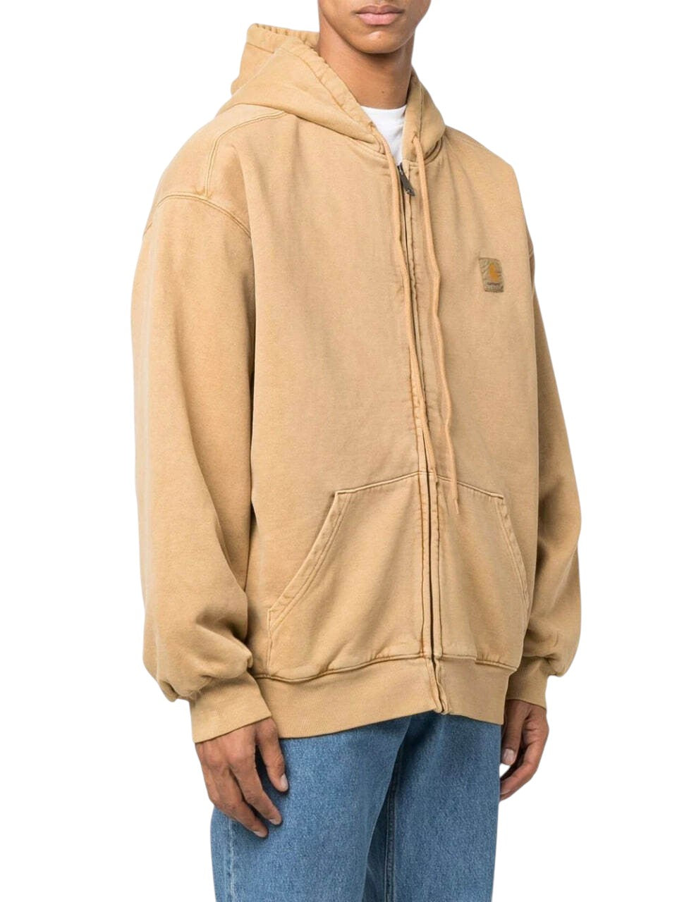 Carhartt WIP Patch Zip Hoodie Washed Khaki